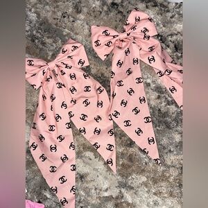 2 Pink Logo Hair Accessories